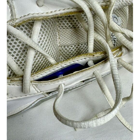 ASICS Cheer 6 Women's Cheerleading Shoe Q261Y Size 8.5 White W/Blue Color Swatch - Picture 7 of 11